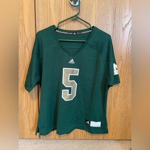 Green Notre Dame Adidas #5 Women’s Cut Jersey